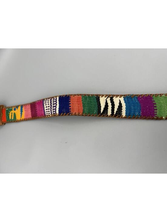 Boho Chic Catherine Dial Easley Southwestern Guatemalan Leather Belt Silver main image 4